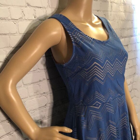 Candie’s Fit & Flare Two Layer A-line Blue Dress Medium M - Picture 5 of 10